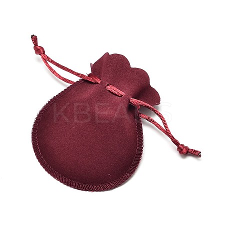 Velvet Bags Drawstring Jewelry Pouches TP-O002-B-07-1
