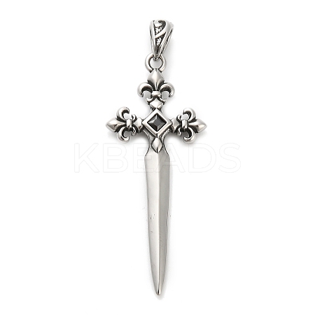 316 Surgical Stainless Steel with Cubic Zirconia Pendants STAS-A123-10AS-1
