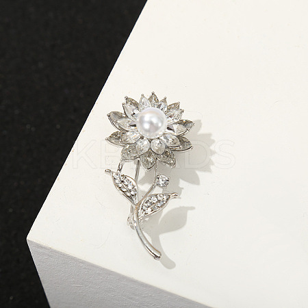 Alloy Rhinestone Brooches for Women LS-PW23091640544-1