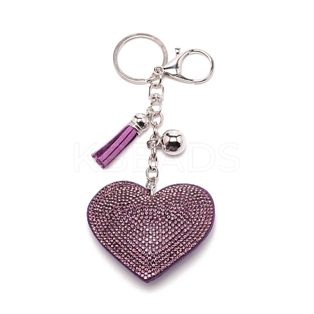 Alloy Rhinestone Keychain AJEW-WH0245-48-1