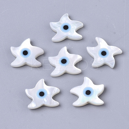 Natural White Shell Mother of Pearl Shell Beads X-SSHEL-N034-47-1