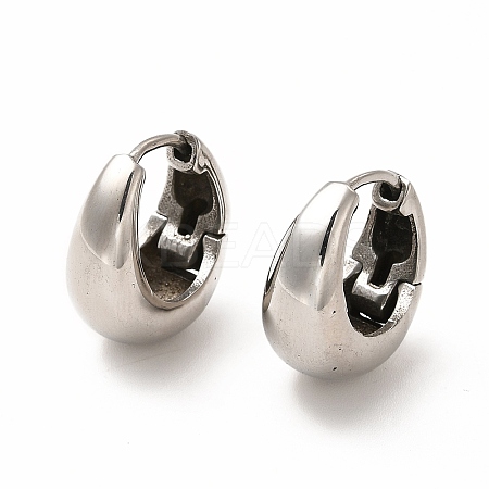 Non-Tarnish 316 Surgical Stainless Steel Thick Hoop Earrings for Women EJEW-G344-01P-1