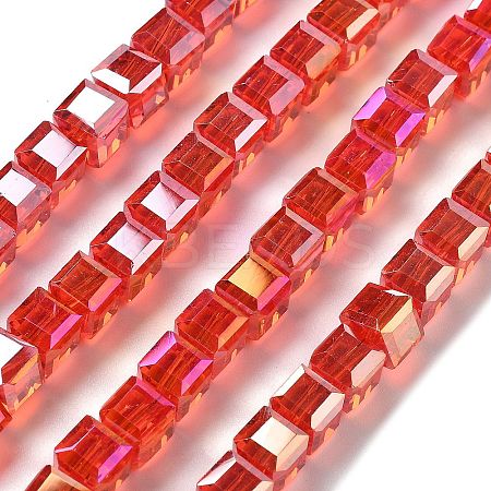 Electroplate Glass Beads Strands EGLA-H108-01A-AB04-1