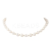 Natural Cultured Freshwater Pearl Two Sides Polished Beaded Necklaces NJEW-JN05731-2