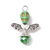 Synthetic Turquoise & Glass Pendants PALLOY-TA00113-03-1