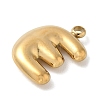 304 Stainless Steel Initial Pendants STAS-S186-12E-G-2