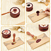 Brass Wax Seal Stamps with Rosewood Handle AJEW-WH0412-0042-3