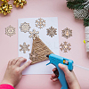 50Pcs Laser Cut Unfinished Wood Pendants WOOD-CJ0001-37-7
