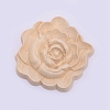 Natural Solid Rubber Wood Carved Onlay Applique Craft WOOD-WH0108-77-1