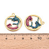 304 Stainless Steel Enamel Pendants STAS-N124-07G-3
