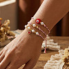 3Pcs Handmade Brass Enamel Charm Bracelets OI2276-10-1