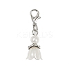 Flower ABS Plastic Pearl Pendant Decorations HJEW-JM03134-2