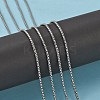Non-Tarnish 3.28 Feet 304 Stainless Steel Box Chains X-CHS-K001-37B-3