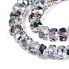 Electroplate Transparent Glass Beads Strands X-EGLA-N022-04A-D04-3