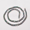 Frosted Electroplate Synthetic Quartz Bead Strands X-EGLA-J064-8mm-HP01-2