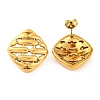 Ion Plating(IP) 304 Stainless Steel Stud Earrings EJEW-G395-09G-1