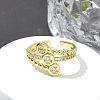 Brass Micro Pave Clear Cubic Zirconia Cuff Rings LS-RJEW-M029-02G-4