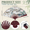 3Pcs 3 Styles Bamboo with Cloth Folding Fan AJEW-PH0006-46-2
