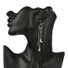 304 Stainless Steel Dangle Earrings EJEW-JE06591-02-3