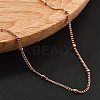 2MM Brass Satellite Chain Necklaces for Women NJEW-D302-49RG-3