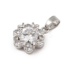 Brass Micro Pave Cubic Zirconia Pendants KK-U041-02P-03-2