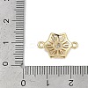 Brass Clear Cubic Zirconia Connector Charms KK-I719-02G-3