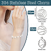 30Pcs 2 Styles 304 Stainless Steel Charms STAS-BBC0006-10-2