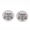 Non-Tarnish 201 Stainless Steel Pendants STAS-T064-38P-24-2