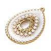 304 Stainless Steel Enamel Pendants STAS-Z200-02G-03-2