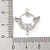Brass Pave Clear Cubic Zirconia Connector Charms KK-S389-36P-3