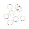 Tarnish Resistant 304 Stainless Steel Open Jump Rings X-STAS-J013-8x0.9mm-01-1
