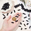 1 Strand Natural Black Stone Beads Strands G-BBC0001-21-3