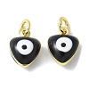 Brass Enamel Charms KK-S518-03D-G-1