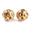 Long-Lasting Hollowed Plated Brass Beads KK-O133-003B-G-2