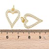 Brass Micro Pave Cubic Zirconia Pendants KK-L251-06G-05-3