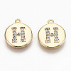 Brass Micro Pave Clear Cubic Zirconia Charms KK-N231-233H-NF-1
