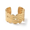 Ion Plating(IP) 304 Stainless Steel Cuff Bangles for Women BJEW-Z078-20G-2