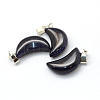 Moon Synthetic Blue Goldstone Pendants G-Q369-08-2