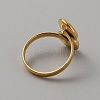 304 Stainless Steel Open Cuff Ring Components STAS-WH0027-57G-2
