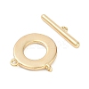 Brass & Shell Toggle Clasps KK-K391-10G-3