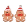 Christmas Theme Opaque Resin Pendants RESI-S08-05A-1