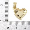 Brass Micro Pave Cubic Zirconia Enamel Pendants KK-Z123-19G-01-3