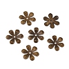 6-Petal Iron Bead Caps IFIN-WH0070-06AB-2