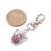 5Pcs 5 Colors Angel Polymer Clay Rhinestone Pendant Decorations HJEW-JM01745-3