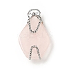 Natural Rose Quartz Pendants G-C246-06P-2