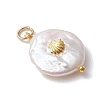 Natural Keshi Pearl Pendants PALLOY-JF04960-4