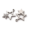 304 Stainless Steel Clay Rhinestone Pendants STAS-P406-17I-P-2