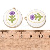 Plating Eco-Friendly Printed Alloy Pendants AL-CBAE25B-01C-G-2