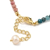 Round Natural Apatite & Rhodonite Beaded Bracelets BJEW-M315-03G-3