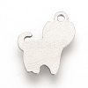 Tarnish Resistant 201Stainless Steel Kitten Stamping Blank Tag Pendants LS-STAS-S057-19-2